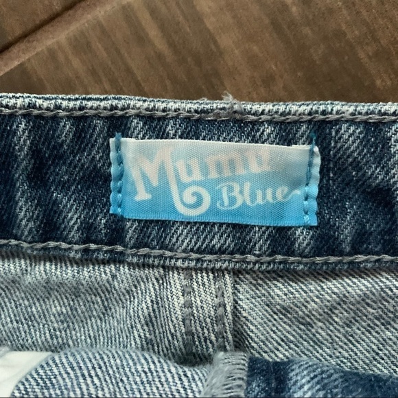 NWT Show Me Your Mumu Arizona High Waisted Cut Off Shorts Out of the Blue Sz 24 - Picture 10 of 12